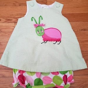 Green and White Gingham Dress Sz 18M